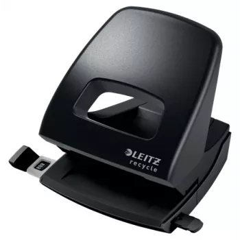 Leitz NeXXt Recycle Locher, 30 Blatt, Schwarz, Kunststoff, 8 cm, 5,5 mm, A6