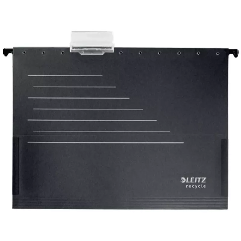 Leitz Alpha® Recycle Karton-Hängetasche, A4, Schwarz, Karton, 80 g/m², 150 Blatt, 348 mm