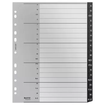 Leitz 12070000 Tab-Register Alphabetisches Tab-Register Polypropylen (PP) Schwarz, Weiß