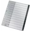 Leitz Recycle Index, PP, extrabreit, numerisches Register, Polypropylen (PP), Schwarz, Weiß, Hochformat, A4 Maxi, 160 g/m²