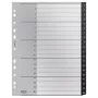 Leitz Recycle Index, PP, extrabreit, numerisches Tab-Register, Polypropylen (PP), Schwarz, Weiß, A4 Maxi, 160 g/m², 238 mm