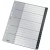 Leitz Recycle Index, PP, extrabreit, numerisches Tab-Register, Polypropylen (PP), Schwarz, Weiß, A4 Maxi, 160 g/m², 238 mm