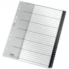 Leitz Recycle Index, PP, extrabreit, numerisches Tab-Register, Polypropylen (PP), Schwarz, Weiß, Hochformat, A4 Maxi, 160 g/m²