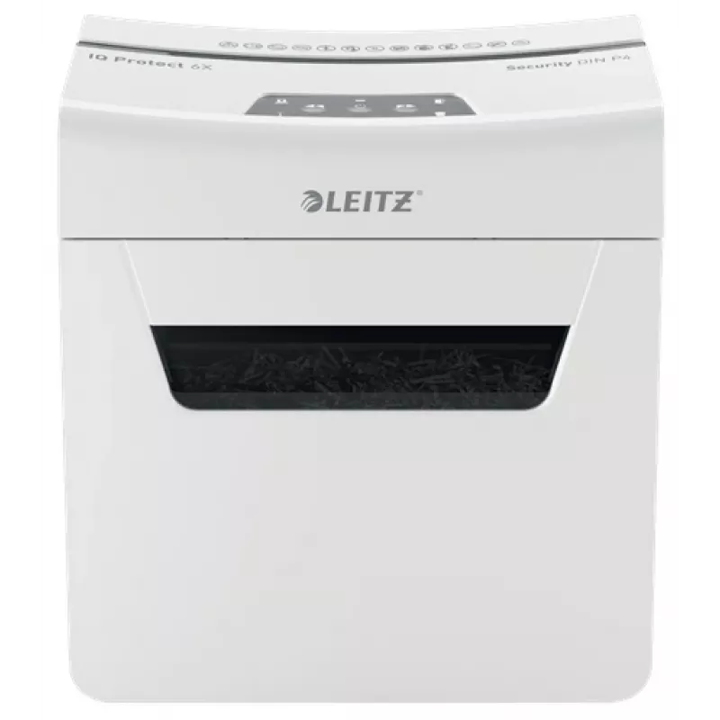 Leitz IQ Protect Premium Aktenvernichter 6X P4, 4 x 40 mm, 10 L, 100 Blatt, 55 dB, Touch, 6 Blatt