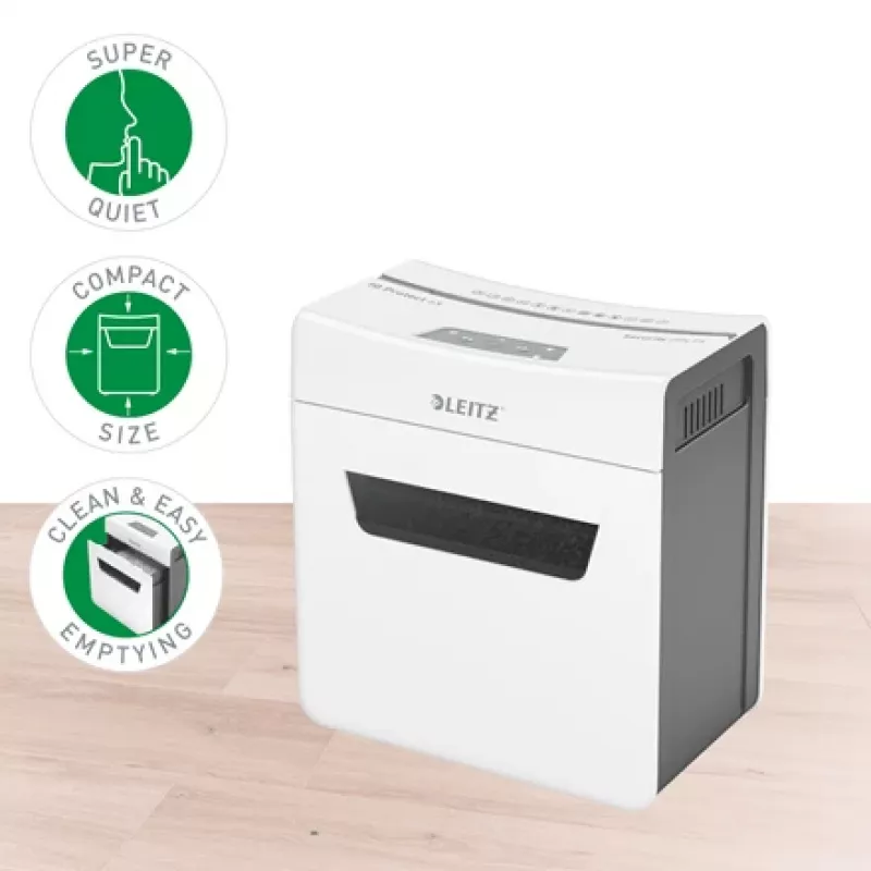 Leitz IQ Protect Premium Aktenvernichter 6X P4, 4 x 40 mm, 10 L, 100 Blatt, 55 dB, Touch, 6 Blatt