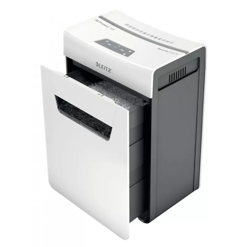 Leitz IQ Protect Premium Aktenvernichter 10X P4, 4 x 40 mm, 18 L, 150 Blatt, 55 dB, Touch, 10 Blatt