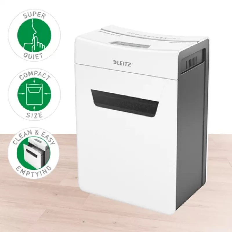 Leitz IQ Protect Premium Aktenvernichter 10X P4, 4 x 40 mm, 18 L, 150 Blatt, 55 dB, Touch, 10 Blatt