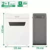 Leitz IQ Protect Premium Papierschredder 4M P5, Mikroschnitt, 2 x 15 mm, 14 L, 150 Blatt, 55 dB, Touch