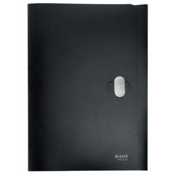 Leitz Recycle 3-Klappen-Mappe, Unterschriftenmappe, A4, Polypropylen (PP), Schwarz, Matt, 150 Blatt