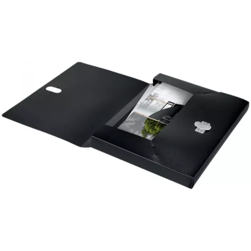Leitz Recycle Box File, Unterschriftenmappe, A4, Polypropylen (PP), Schwarz, Matt, 250 Blatt