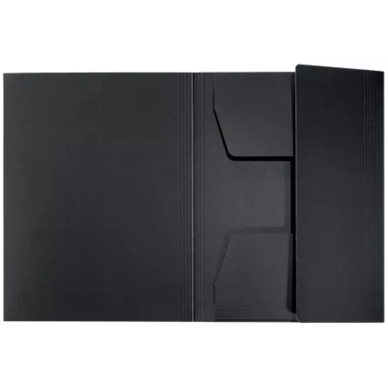 Leitz Recycle Card 3-Flap Folder, herkömmlicher Aktenordner, A4, Karton, Schwarz, Matt, 250 Blatt