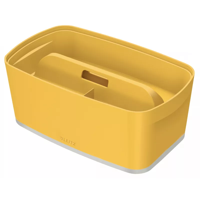 Leitz MyBox Cosy Small mit Deckel, Aufbewahrungsbox, Aufbewahrungsbox, Gelb, Rechteckig, Kunststoff, Monochromatisch, Gelb