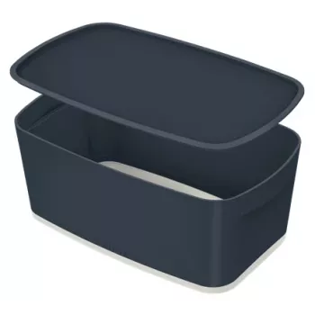 Leitz MyBox Cosy Small mit Deckel, Aufbewahrungsbox, Aufbewahrungsbox, Grau, Rechteckig, Kunststoff, Einfarbig, Innenbereich