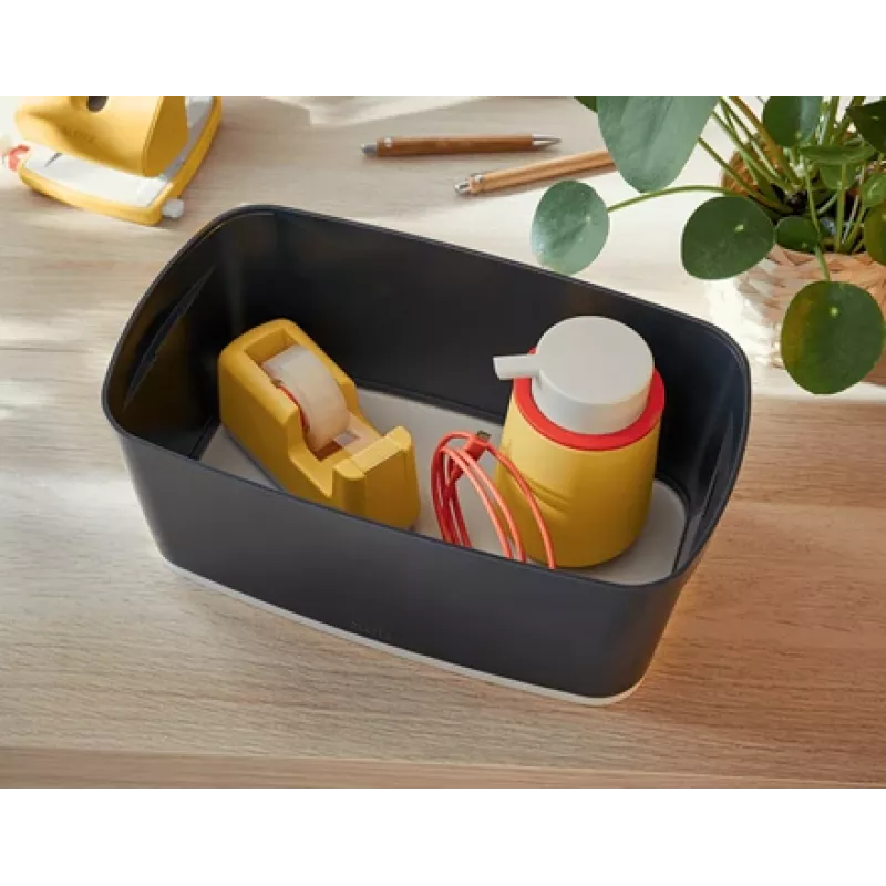 Leitz MyBox Cosy Small mit Deckel, Aufbewahrungsbox, Aufbewahrungsbox, Grau, Rechteckig, Kunststoff, Einfarbig, Innenbereich
