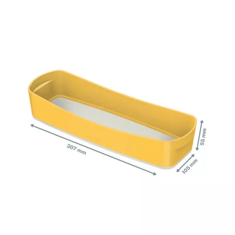 Leitz MyBox Cosy Ordnungsschale lang, Aufbewahrung, Aufbewahrungsbox, Gelb, Rechteckig, Kunststoff, Monochromatisch, 307 mm
