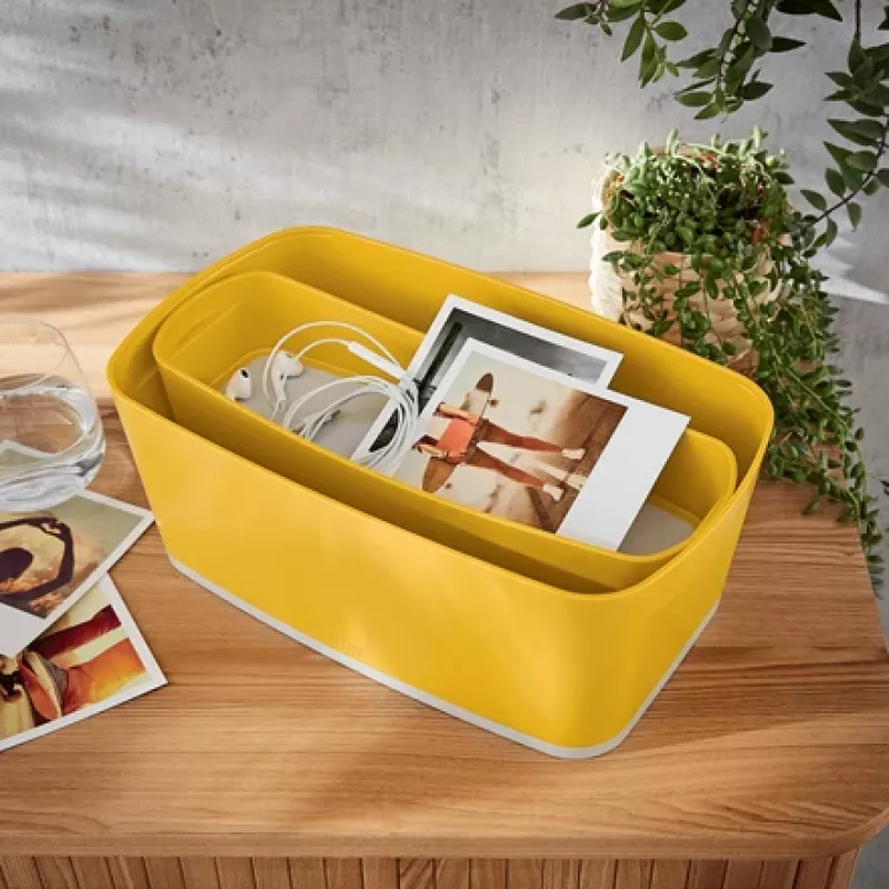 Leitz MyBox Cosy Ordnungsschale lang, Aufbewahrung, Aufbewahrungsbox, Gelb, Rechteckig, Kunststoff, Monochromatisch, 307 mm