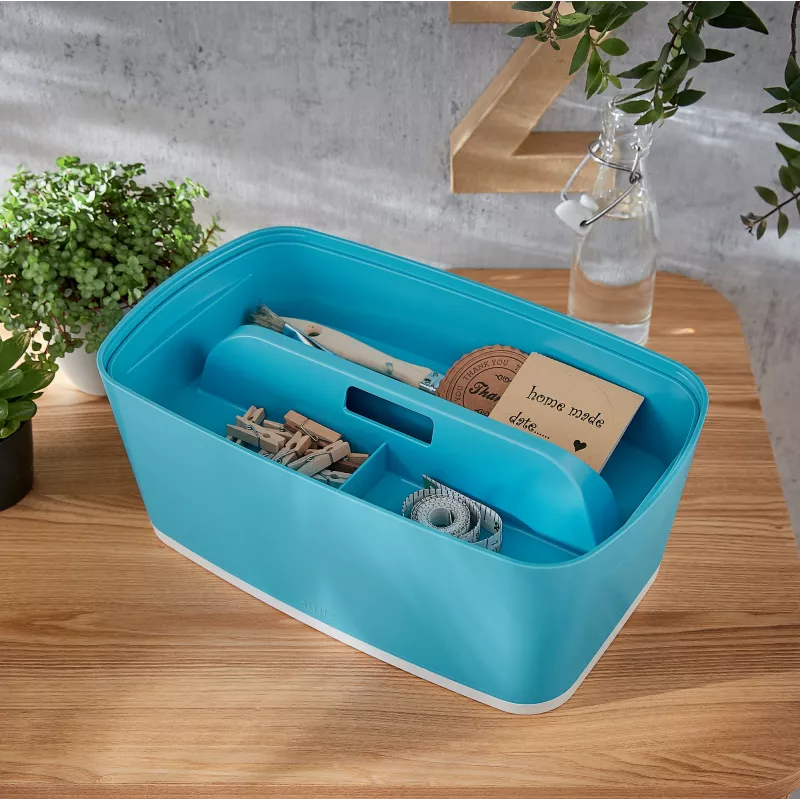 Leitz MyBox Cosy Ordnungsschale mit Griff, klein, Aufbewahrung, Blau, Kunststoff, 307 mm, 181 mm, 56 mm, 300 g
