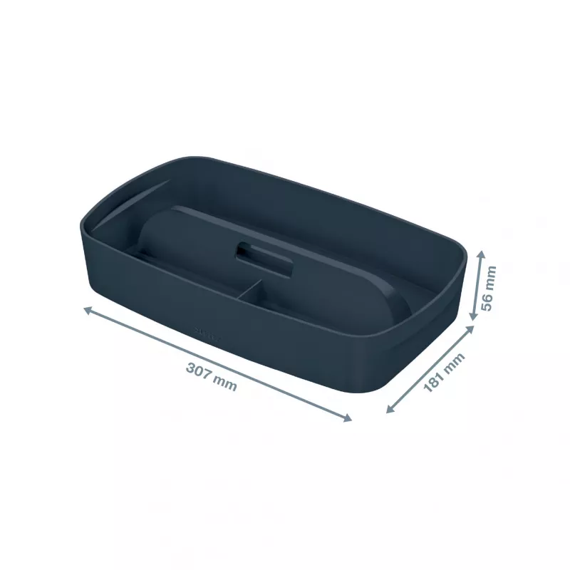 Leitz MyBox Cosy Ordnungsschale mit Griff Small, Aufbewahrung, Grau, Kunststoff, 307 mm, 181 mm, 56 mm, 300 g
