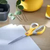 Leitz Cosy Titanium Büroschere 205 mm, Erwachsene, gerader Schnitt, Einfach, Grau, Gelb, Edelstahl, Büroschere