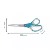 Leitz Cosy Titanium Büroschere 205 mm, Erwachsene, gerader Schnitt, Einzeln, Blau, Edelstahl, Büroschere