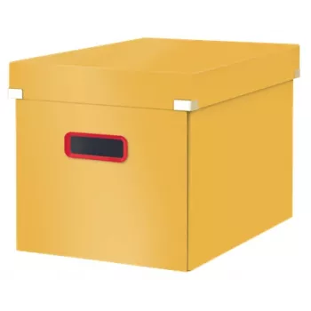 Leitz Click & Store Cosy Cube Large Aufbewahrungsbox, Aufbewahrungsbox, Gelb, Rechteckig, Karton, Einfarbig, Indoor