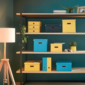 Leitz Click & Store Cosy Cube Large Aufbewahrungsbox, Aufbewahrungsbox, Gelb, Rechteckig, Karton, Einfarbig, Indoor
