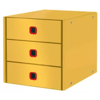 Leitz Click & Store Cosy Schubladenschrank (3 Schubladen), Gelb, Karton, 286 mm, 358 mm, 282 mm