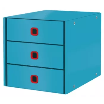 Leitz Click & Store Cosy Schubladenschrank (3 Schubladen), Blau, Karton, 286 mm, 358 mm, 282 mm