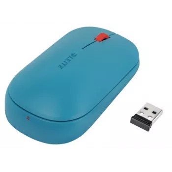 Leitz Cosy Funkmaus, beidhändig, RF Wireless + Bluetooth, 4000 DPI, Blau
