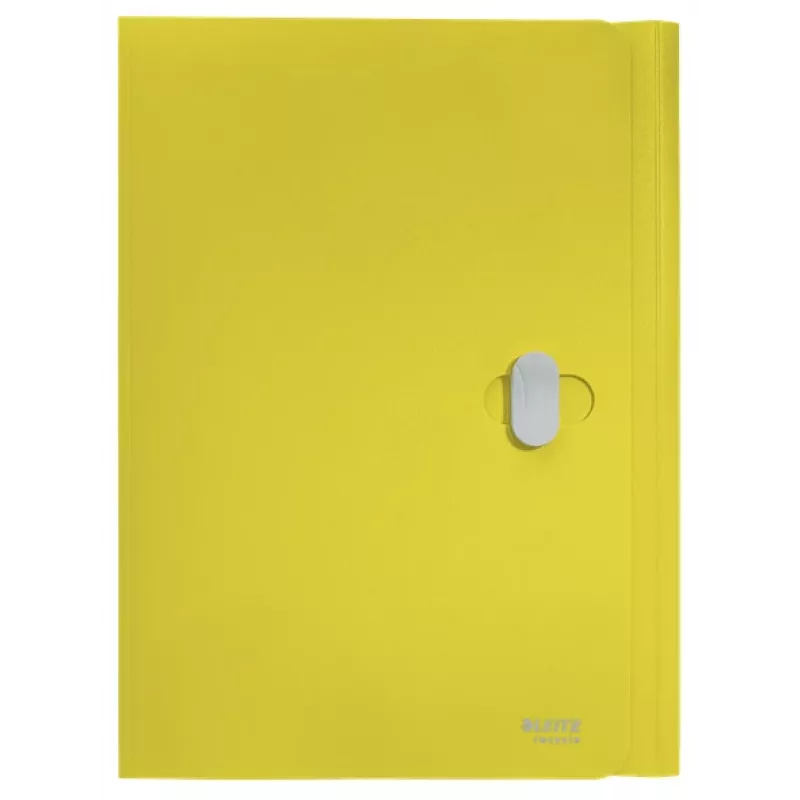 Leitz Recycle 3-Klappen-Mappe, Briefumschlagmappe, A4, Polypropylen (PP), Gelb, Querformat, 150 Blatt