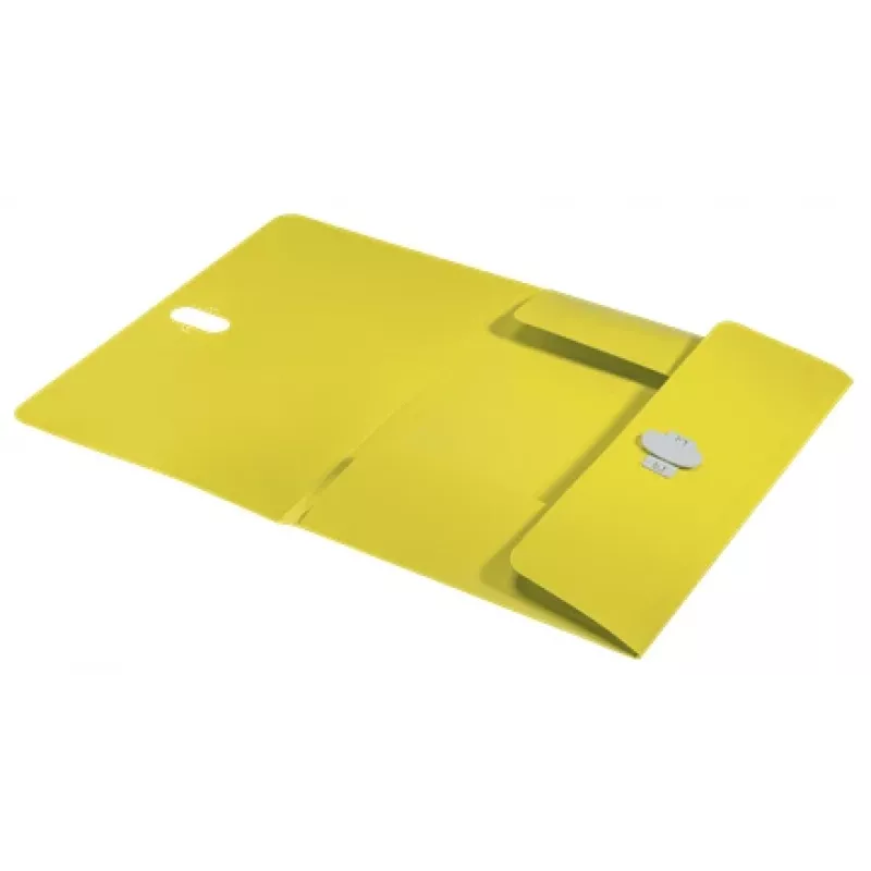 Leitz Recycle 3-Klappen-Mappe, Briefumschlagmappe, A4, Polypropylen (PP), Gelb, Querformat, 150 Blatt