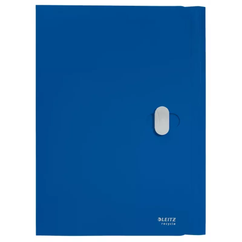 Leitz Recycle 3-Flap Folder, Hüllenmappe, A4, Polypropylen (PP), Blau, Querformat, 150 Blatt