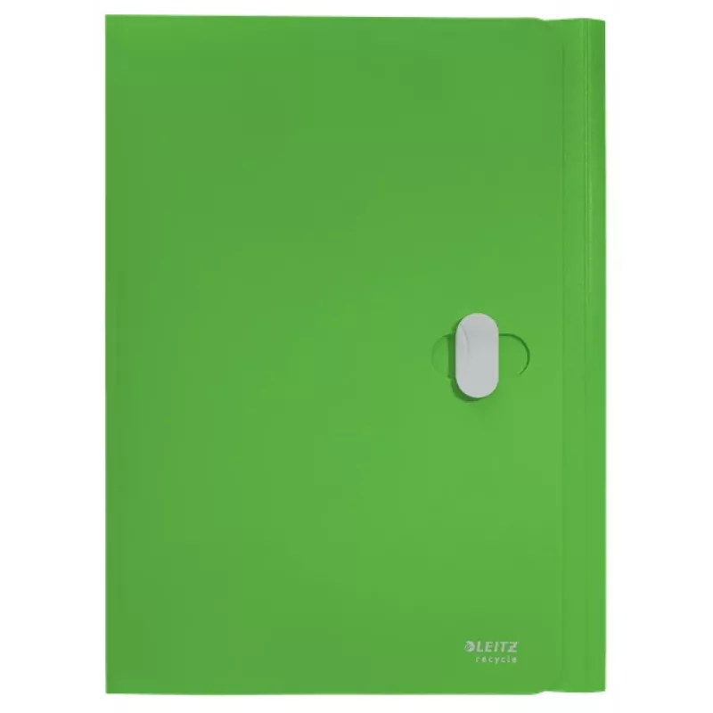 Leitz Recycle 3-Klappen-Mappe, Hüllenmappe, A4, Polypropylen (PP), Grün, Querformat, 150 Blatt