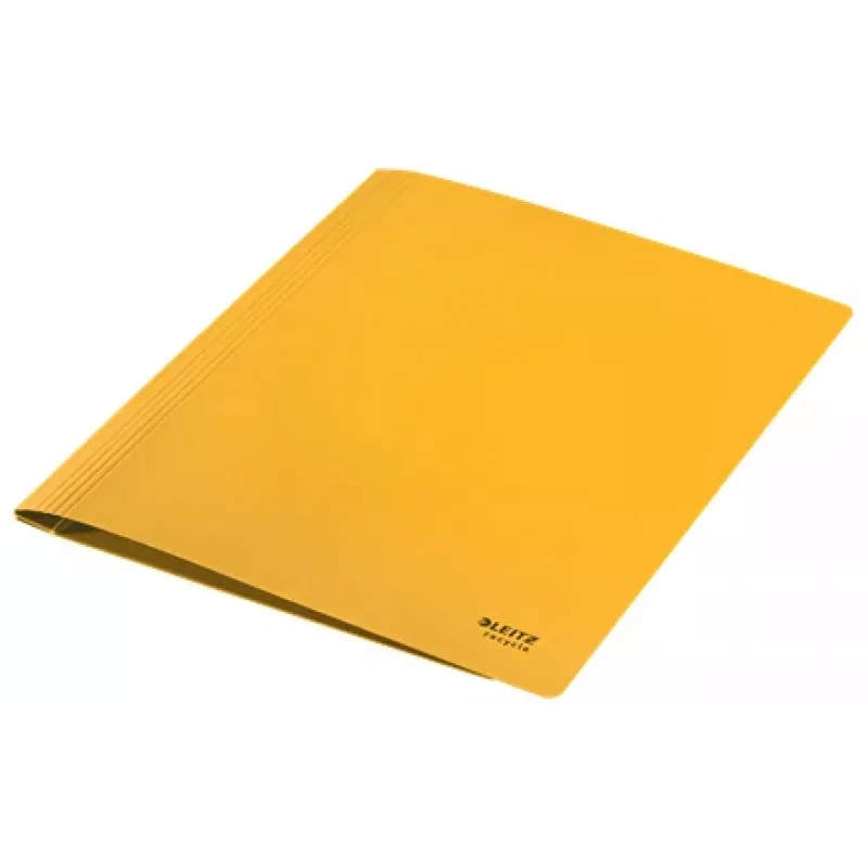 Leitz Recycle Karton-Flachmappe, herkömmlicher Aktenordner, A4, Karton, Gelb, Quer-/Hochformat, 250 Blatt