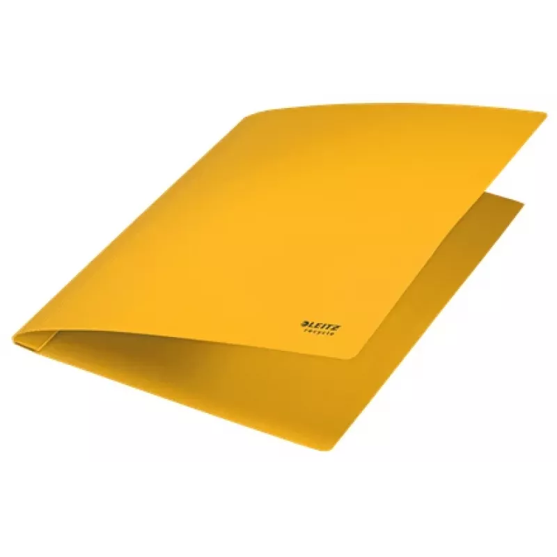 Leitz Recycle Karton-Flachmappe, herkömmlicher Aktenordner, A4, Karton, Gelb, Quer-/Hochformat, 250 Blatt