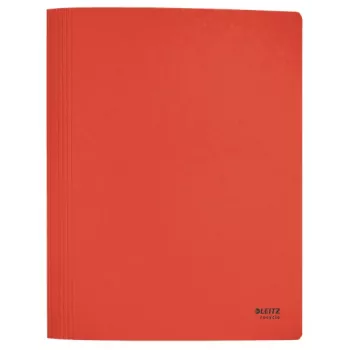 Leitz Recycle Karton-Flachordner, herkömmlicher Aktenordner, A4, Karton, Rot, Quer-/Hochformat, 250 Blatt