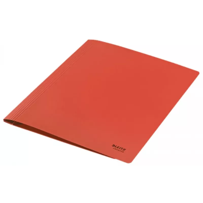 Leitz Recycle Karton-Flachordner, herkömmlicher Aktenordner, A4, Karton, Rot, Quer-/Hochformat, 250 Blatt