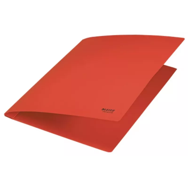 Leitz Recycle Karton-Flachordner, herkömmlicher Aktenordner, A4, Karton, Rot, Quer-/Hochformat, 250 Blatt