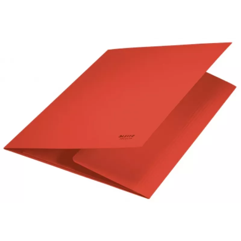 Leitz Recycle Karton-3-Klappmappe, herkömmlicher Aktenordner, A4, Karton, Rot, 250 Blatt, 80 g/m²