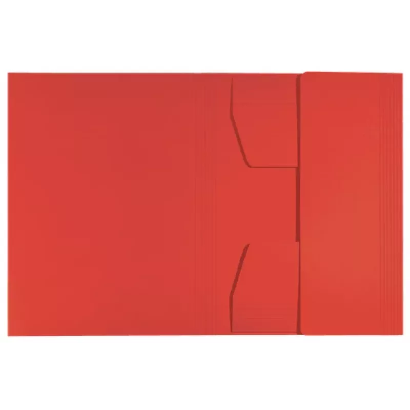 Leitz Recycle Karton-3-Klappmappe, herkömmlicher Aktenordner, A4, Karton, Rot, 250 Blatt, 80 g/m²
