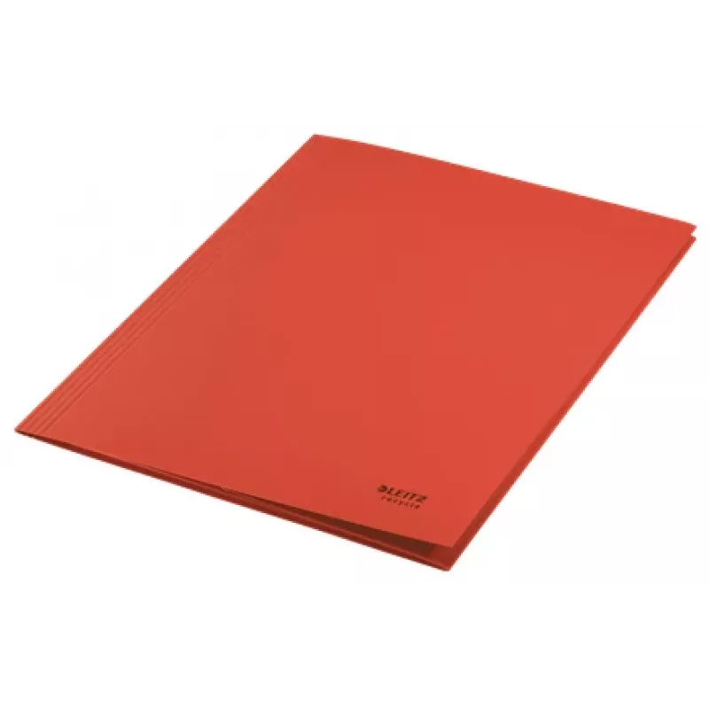 Leitz Recycle Karton-3-Klappmappe, herkömmlicher Aktenordner, A4, Karton, Rot, 250 Blatt, 80 g/m²