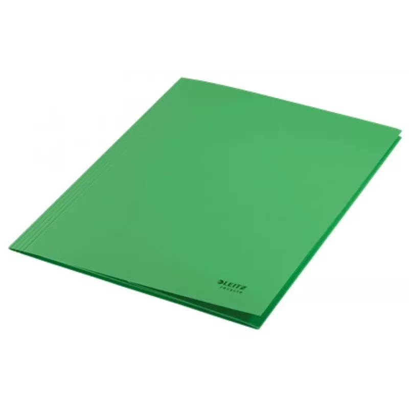 Leitz Recycle Karton-3-Klappen-Mappe, herkömmliche Aktenmappe, A4, Karton, Grün, Quer-/Hochformat, 250 Blatt