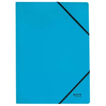 Leitz Recycle Kartonmappe mit Spanngummis, herkömmliche Aktenmappe, A4, Karton, Blau, Quer-/Hochformat, 250 Blatt