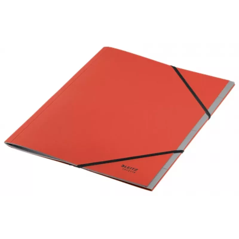 Leitz Recycle Karton-Trennbuch, Unterschriftenmappe, A4, Karton, Rot, 430 g/m², Gummizug