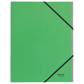 Leitz Recycle Karteikarten-Trennbuch, Unterschriftenmappe, A4, Karton, Grün, 430 g/m², Gummiband