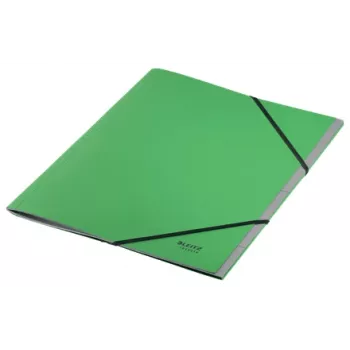 Leitz Recycle Karteikarten-Trennbuch, Unterschriftenmappe, A4, Karton, Grün, 430 g/m², Gummiband