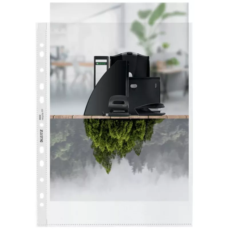 Leitz Recycle A4 Hüllenspender, 40 St., 210 x 297 mm (A4), Transparent, Polypropylen (PP), Hochformat, Oben, 0,07 mm