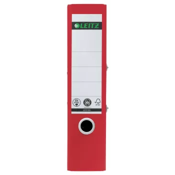 Leitz 180° Recycle Hebelordner, A4, Rundring, Aufbewahrung, Karton, Rot, Rot