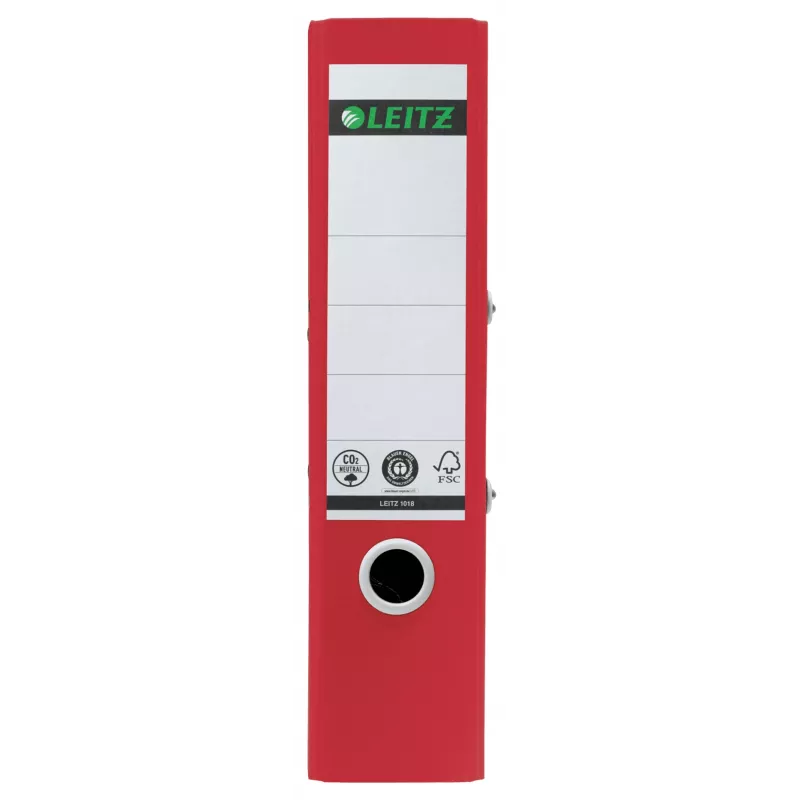 Leitz 180° Recycle Hebelordner, A4, Rundring, Aufbewahrung, Karton, Rot, Rot