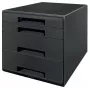 Leitz Recycle Drawer Cabinet, 4 Schubladen, Kunststoff, Schwarz, 1 Stück, 287 mm, 270 mm